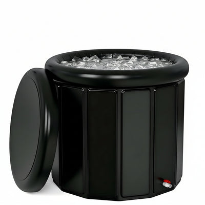 Ice Bath Tub for Athletes - Extra Large Cold Plunge Tub for Muscle Recovery & Cold Water Therapy, Portable Multi-Layer Ice Bath for Home, Gym, Backyard, Spa, Indoor & Outdoor Use (Black, 30X31.5 IN)