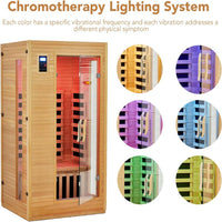 Infrared Sauna Built for Home Relaxation, Low EMF Carbon Heaters, Hemlock Wood, Bluetooth Speakers