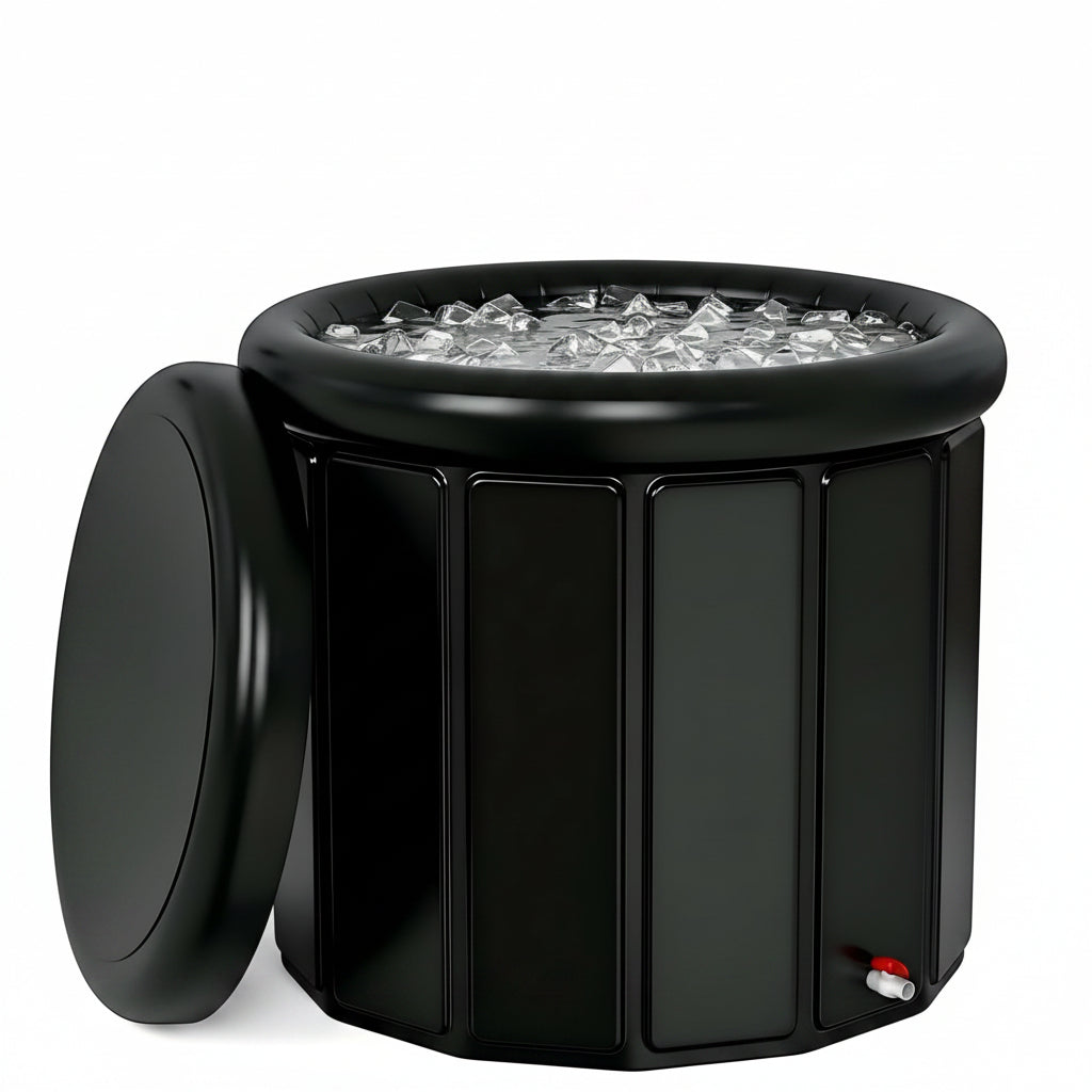 Ice Bath Tub for Athletes - Extra Large Cold Plunge Tub for Muscle Recovery & Cold Water Therapy, Portable Multi-Layer Ice Bath for Home, Gym, Backyard, Spa, Indoor & Outdoor Use (Black, 30X31.5 IN)