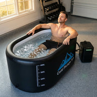 Cold Plunge Tub, 248 Gallon, 1 Horsepower, Heavy-Duty Ice Bath Tub for Athletes with Hot & Cold, Portable Inflatable Plunge Chiller with Water Treatment Kit, Immersion Therapy, Wifi (Black, 1 Set) — Lifestyle