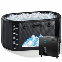 Cold Plunge Tub Built to Support Recovery, 248 Gallon, 1 HP Chiller, WiFi Control, Water Treatment Kit