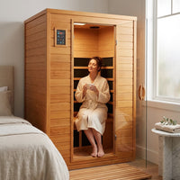 Infrared Sauna Built for Daily Recovery, 2-Person Capacity, Canadian Hemlock Wood, Low EMF Carbon Panels — Lifestyle