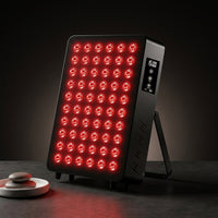 Red Light Therapy Panel, 660Nm Red & 850Nm near Infrared Light Therapy Device with TENS & EMS Functions, 60 Dual Chip Leds, 6 Programs, Timer, Stand, High Power LED Light Therapy Lamp for Face Body — Studio Shot
