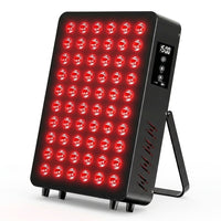 Red Light Therapy Panel, 660Nm Red & 850Nm near Infrared Light Therapy Device with TENS & EMS Functions, 60 Dual Chip Leds, 6 Programs, Timer, Stand, High Power LED Light Therapy Lamp for Face Body — Studio Shot