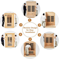 Infrared Sauna Built for Home Relaxation, Low EMF Carbon Heaters, Hemlock Wood, Bluetooth Speakers